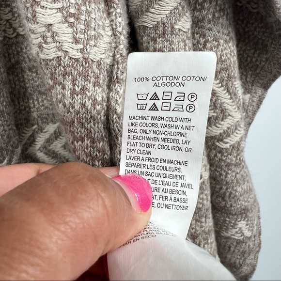 Lucky Brand Geo Stitch Cardigan Sweater size L - Picture 11 of 12